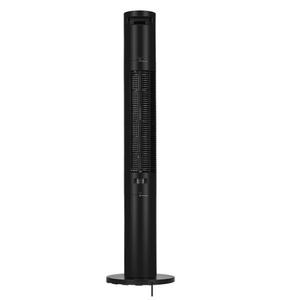 HOLMES STACK-N-CONNECT 45" Digital Tower Fan, ClearRead Display, Bonus Storage Bag, 90 Oscillation, 4 Speeds, 4 Modes, 8-Hour Timer, Home, Ideal for Bedroom or Office, Matte Black