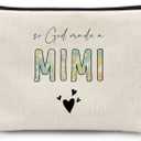huester Mimi Gifts Makeup Bag, Best Grandma Gifts for Christmas from Grandkids Grandsons Granddaughter Cosmetic Bag for Women, So God Made a Mimi Toiletry Bags Travel Zipper Makeup Pouch