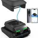 PC200 Automatic Robotic Pool Vacuum Cleaner, Smart Navigation, Pool Cleaner Robot for Surface, Walls, Waterline & Floor Cleaning, 10000GPH Suction, 150 Mins Runtime, Self-Parking