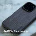 Incase ICON Case with Woolenex for iPhone 16 Pro Max - Durable, Protective, Lightweight, Water-Resistant, Scratch Resistant with Wireless Magsafe Charging - Cocoa Pebbled Plant Leather
