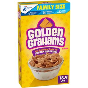 Golden Grahams Breakfast Cereal, Graham Cracker Taste, Made with Whole Grain, Family Size, 18.9 oz