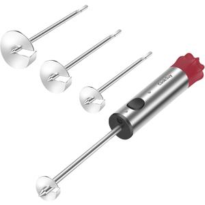 Cook Guy Vegetable Corer with Folding Fruit Knife - Multi-Purpose Sharp Blade Veggie Corer Drill for Zucchini, Potatoes, Carrots - Ergonomic Anti-Slip Handle, 4 Sizes for Coring and Hollowing