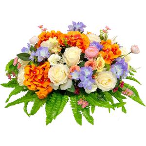 Headstone Flower Saddles for Graves Color Silk Cemetery Flower Outdoor Memorial Flowers for Gravesite Gravestone Tombstone Decorations