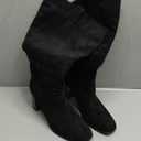 ZXHYZLZ Wide Calf 70s Gogo Boots for Women Plus Size – Tall Knee High Square Toe Chunky Heel Retro Boots Size 12