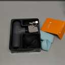 Morelax Mini Massage Gun Portable Deep Tissue Muscle Percussion Massager, Electric Handheld Sport Massager with 6 Massage Heads 4 Speed, Best Gift (Blue) (Mint)