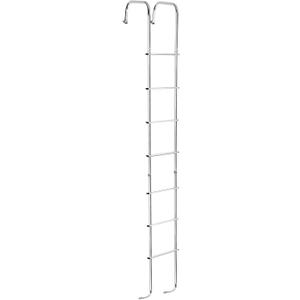 Universal Exterior RV Ladder, 7.6FT-8.4FT Aluminum Travel Trailer Ladder, 250lbs Capacity, Sliver