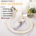 200Guests Pre Rolled Gold Plastic Silverware Sets - Heavy Duty Gold Cutlery - Include 200 Pack Wrapped Disposable Utensils with Napkins for Parties & Dinners & Weddings
