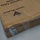 Vaunn Medical Pneumatic Adjustable Overbed Bedside Table With Wheels (Hospital and Home Use) (Walnut Brown) 15"D x 30"W x 40"H