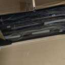 Furnulem Black Dresser with 5 Drawers, Vertical Storage Tower Fabric Dresser for Bedroom, Hallway, Entryway, Nursery, Closet Organizer, Nightstand Bedside Table Furniture, Sturdy Steel Frame, Wood Top, Black Oak