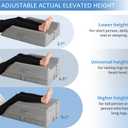 Adjustable Leg Elevation Pillows for Swelling After Surgery, Cooling Memory Foam Leg Wedge Pillow for Blood Circulation, Wedge Pillow for Sleeping, Sciatica Back Knee Hip Ankles Pain Relief, Double Leg