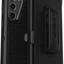 OtterBox Galaxy S23 (Only) - Defender Series Case - Black, Rugged & Durable - with Port Protection - Includes Holster Clip Kickstand - Microbial Defense Protection - Non-Retail Packaging (6.1")