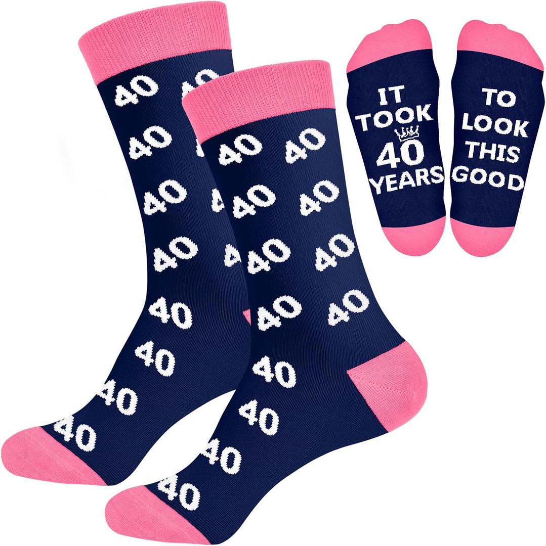 Shintrend 40th 50th 60th Birthday Gift for Women - Funny Socks Birthday Gifts for Her, Gift Ideas for Mom Wife Sister Friends