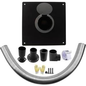 2026 Heavy Duty Upgraded Generator Exhaust Extension Silencer Kit With Insulated Through-Wall Mounting Plate, Reduce Noise By 52% and Safe Emission Exhaust Gas