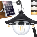 Auzev Solar Shed Light Indoor Outdoor Pendant Lights Solar Powered with 2 Motion Sensor, Waterproof Solar Hanging Lamp for Porch, Inside Home, Farmhouse, Gazebo, Chicken Coop