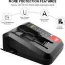 Quick Charger [for Porter-Cable 20V MAX] & [for Black+Decker 20V MAX] Lithium Battery PCC680L PCC681L PCC682L PCC685LP PCC699L and Battery LBXR20 LBXR2020 LBX4020