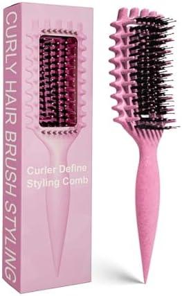 Curly Hair Brush Candybrush Curl Defining Brush for Detangling Shaping and Defining Curls for Women, Men, Wet & Dry Hair (Pink), Set of 2 Curly Hair Brush Candybrush Curl Defining Brush for Detangling Shaping and Defining Curls for Women, Men, Wet & Dry Hair (Pink), Set of 2