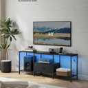 SONGMICS BELLAH Collection - TV Stand for TVs Up to 70 Inches, Media Console Table and Entertainment Center Unit for Living Room, with Shelves and Drawer, Steel, Modern, Ink Black ULGS131B101S