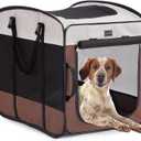 DONORO Dog Kennels and Crates for Medium Dogs, Portable Pop Up Indoor Pet Cage with Sturdy Wire Frame, Collapsible Travel Crate Soft Sided Cat Bag Escape Proof (32 Inch)
