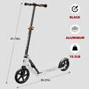 Adult Scooter with Big Wheels | Adjustable Height, Foldable Aluminum Frame | Smooth Ride for Urban Commuting and Outdoor Fun | Suitable for Teens 8-12 | 220 lbs Weight Limit