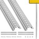 2 Pack 6 ft Adjustable U-Channel Sign Post, 3'-6' Medium Gauge Galvanized Steel Metal Pole with 3/8'' Dia Holes Flexible Height for Outside Highway Roadside Garden Farm Traffic Intersection