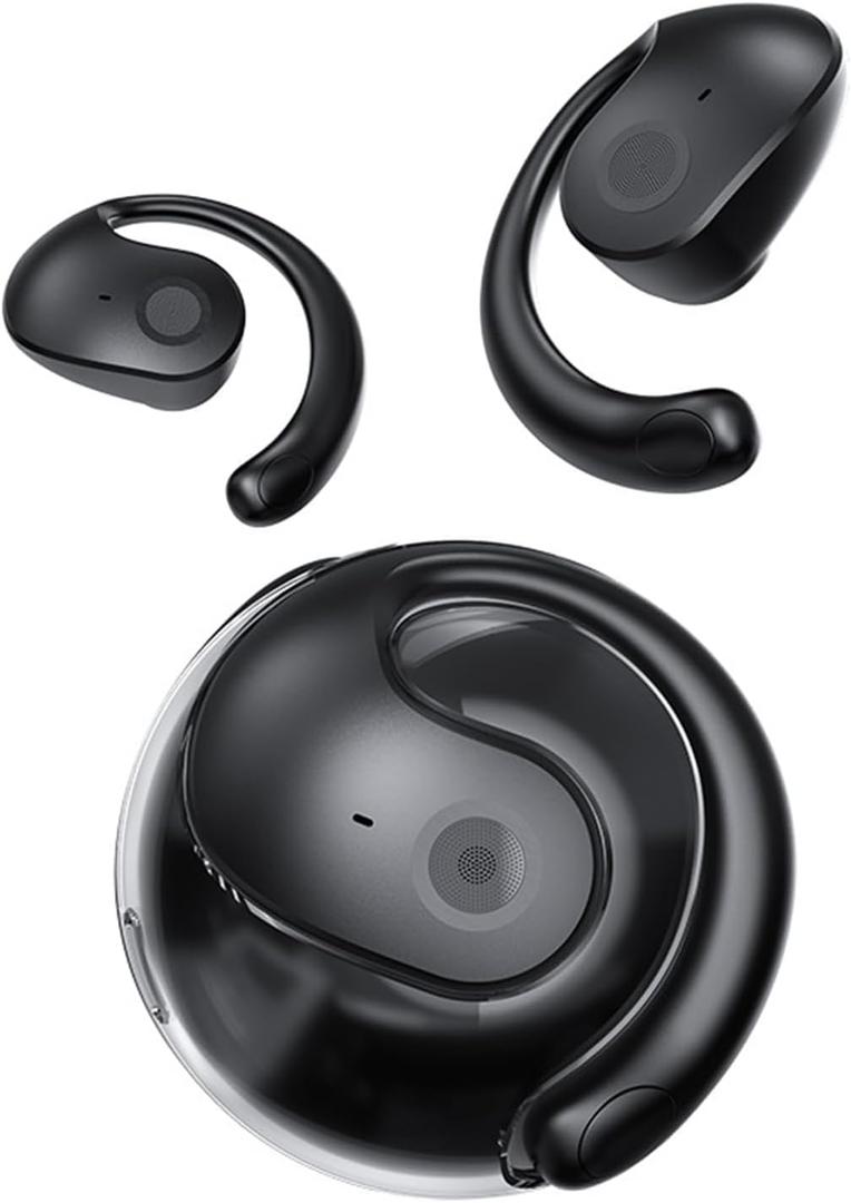 Outside Open Ear Earbuds Ows Hanging Earphones 5.4 Bluetooth Out Of Ear Open Ear Headphones Outside The Ear Wireless Ear Hanging Bluetooth Headset Bone Conduction Headphones Earbuds Open Over Ear Buds (Black)