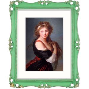 SIMON'S SHOP 11x14 Picture Frame in Light Green with Gold Accents, Vintage Picture Frames 11x14 with Mat for 8x10 Image, Gallery Wall and Tabletop Display Poster Frame