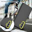 Rugged Phone Case for Samsung Galaxy A24 4G, with Belt Clip Holster & Kickstand Heavy Duty Shockproof Protective Full Body Case Cover for Samsung Galaxy A24 4G Phone (Black+Yellow)