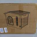 Plastic Cat House Weatherproof for Outdoor Indoor Use, Feral Cat House with Escape Door and Soft Mat, Outside Cat Shelter for Small Pet, Spacious, Assemble Easily - Grey
