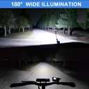 Bike Lights, 17 LED 4800 Lumen Bicycle Light with 4 Modes, 10000mAh USB Rechargeable Bike Light, Bike Headlight with Digital Power Display, Wide Beam Bike Lights for Night Riding