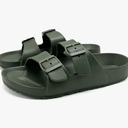 BEMGNAR Men’s Lightweight Comfort Slides Double Buckle Slip-on Adjustable EVA Orthopedic Flat Sandals, Size N/A