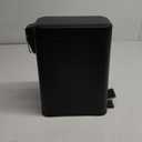 Reli. Small Trash Can with Lid, 1.3 Gallon (5 Liter) | Stainless Steel (Matte Black) | Small Bathroom Trash Can | Step Pedal Garbage Bin with Removable Bucket, Kitchen | Rectangular Metal Bin