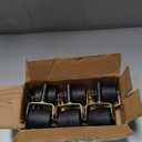 6 PCS Heavy Duty Locking Metal Casters for Bed Frame Replacement Parts, Rollers, Wheels for Furniture Socket