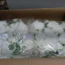 BLOSMON Artificial Flower Balls Wedding Centerpieces 6 Pcs 14.2" Large White Fake Flowers Rose Hydrangea Ball Arrangement Center Pieces for Table Silk Floral Bouquet for Wedding Party Home Decor
