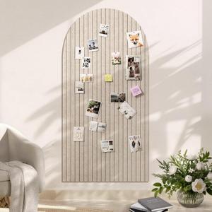 Large Arched Felt Bulletin Board, 48"x24", Oatmeal