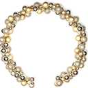 6 Feet Christmas Garland Balls Ornaments Shatterproof Christmas Bulb Garland Outdoor Indoor Hanging Decors Home Party Xmas Tree Decorative Luxury Golden