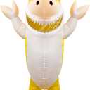 Foaincore Inflatable Shark Costumes for Adult Halloween Costumes Shark Air Blow up Costume Party (63-78.7 Inch, Yellow)