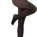 VINICUNCA Winter Warm Fleece Lined Tights, Fake Translucent pantyhose Thick Thermal Leggings Pants (Black)