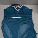 Fanuerg Womens High Waisted Bikini Sets Tummy Control Swim Skirt Swimsuits Mesh Sarong Wraps Two Piece Bathing Suits, L