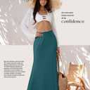 Riyiper 3 Pack Women's Summer Maxi Skirts with Pockets Flowy Elastic High Waist Ankle Length Long Casual Skirts (L)