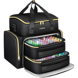 YOREPEK Extra Large Nail Polish Organizer Case Holds 96 to 100+ Bottles (15ml/0.5 fl.oz) UV lamp, Gel Polish Travel Case Bag with 2 Removable Pouches Fits Nail Suppiles, Manicurist Nail Tech Gifts