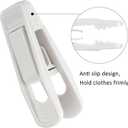 Tinfol 40pc Plastic Hanger Clips - Strong Pinch Grip Clips, White Pant Skirt Clip, Multi-Purpose Finger Clip for Slim-line Clothes Hangers