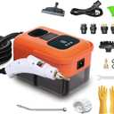 Heavy Duty Handheld Steam Cleaner, 15s Heat-Up, 9-Level Adjustable 2500W Pressurized Steamer for Cleaning with 14 Accessories, Multipurpose Portable Steam Cleanr for Home, Car, Grease, Grout Orange