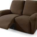 2026 Loveseat Recliner Cover 4-Piece (48"-66") Super Soft Recliner Loveseat Covers with Big Pocket & Anti Slip Ties Stay in Place, Lazy Boy Reclining Love Seat Slipcover Durable Washable, Coffee