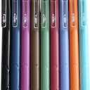 Vintage 9 Colors Erasable Gel Ink Pens 0.5mm Point Assorted Erasable Gel Pen Retractable for Writing Drawing Coloring Art Pack of 9PCS
