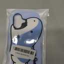 Cute Silicone Case for iPhone 16 6.1''Cool Fun 3D Cartoon Blue Shark Kawaii Phone Case Soft Rubber Bumper Funny Cover for iPhone 16