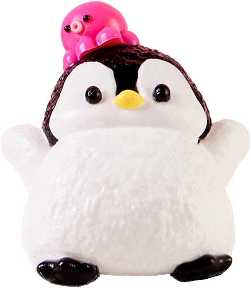 Cute Animals Taba Squishy Toys for Kids & Adults  Kawaii Stress Relief Fidget Sensory Toys, Soft Silicone Squeeze Gifts for Children, Teens, and Adults (Black Penguin)