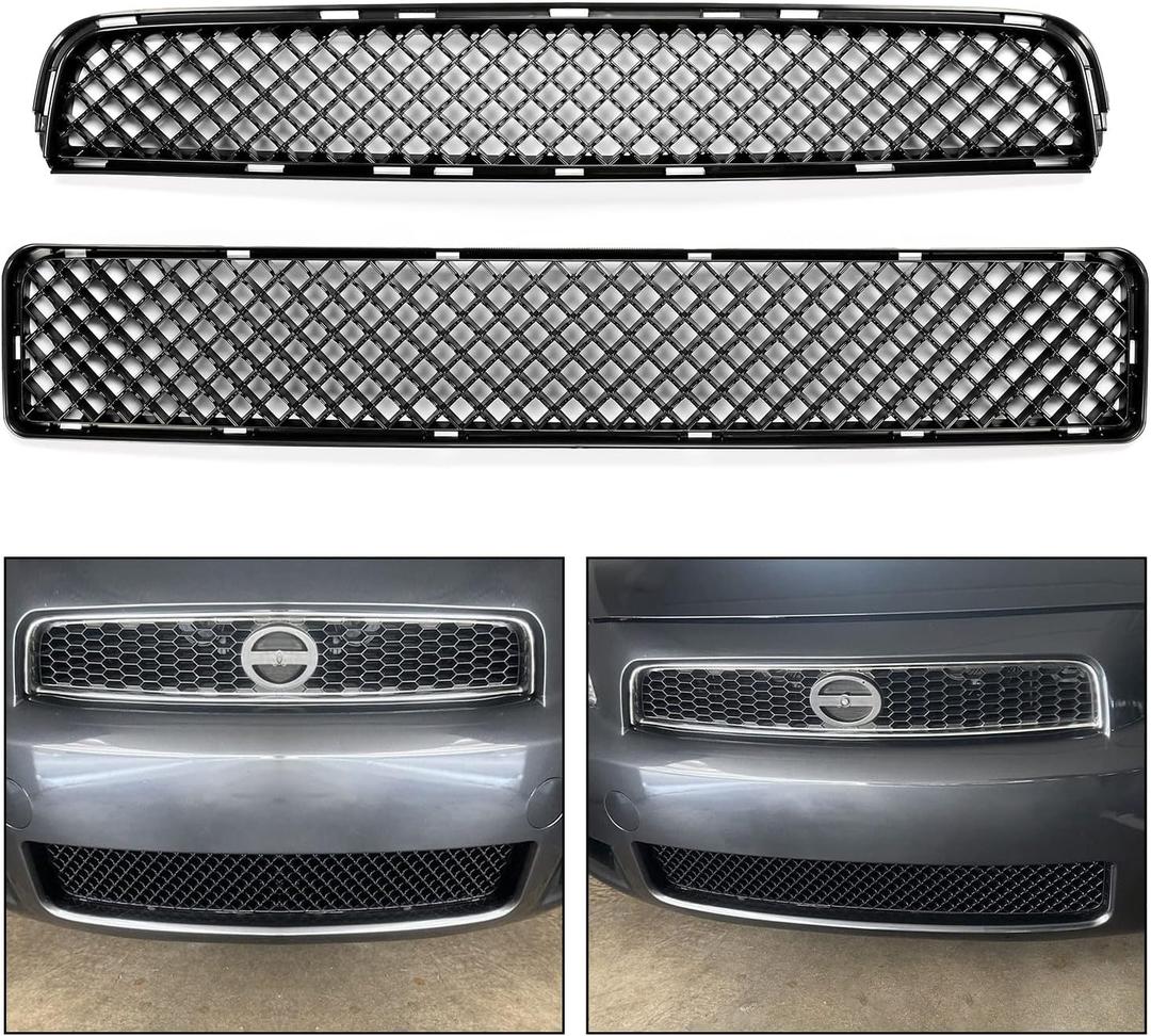 HECASA + Grill Compatible with 05-10 Scion tC Bumper Cover Mesh Hood Grille