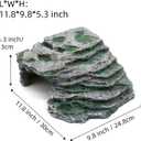 Large Reptile Hide Shale Scape Step Ledge, Reptile Cave Hideout, Bearded Dragons Accessories, Basking Rocks for Bearded Dragons (Large-B-11.8 * 9.8 * 5.3)