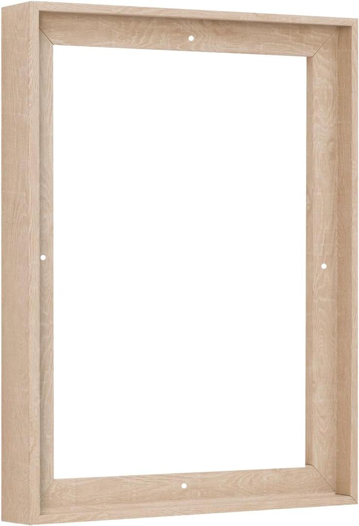 Pixy Canvas Floater Frame 20x24 for 1.5 inch Deep Canvas Paintings/Canvas Prints/Wood Canvas Panels/Wall Art/Wall Decor/Home Decor/Artwork (Nordic White Oak, 20 x 24 inch, Portrait)