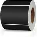 Black Rectangle Stickers 3 x 2 Inch Color Coding Labels Vinyl Roll Self-Adhesive Waterproof Removable 500 PCS